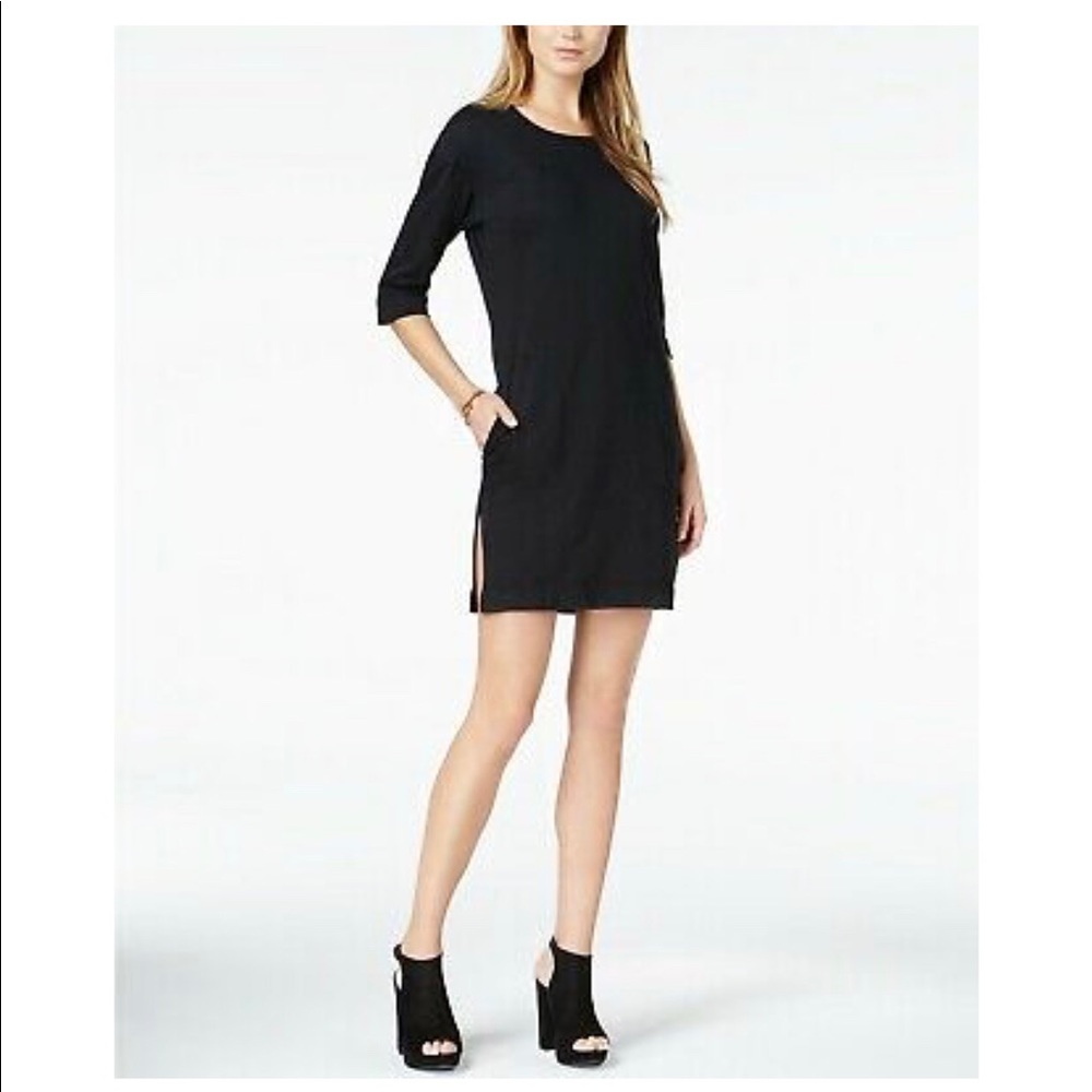 Boy Meets Girl Embroidered Side Slit Dress